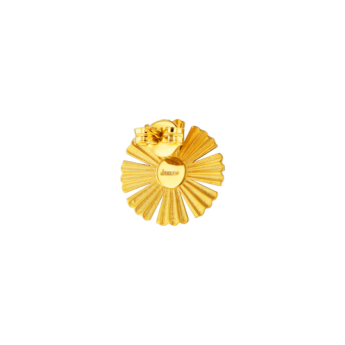 Farfasha Sunkiss Earrings in 18K Yellow Gold With Arfaj Flower and Turquoise 