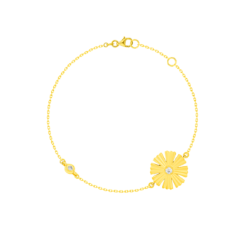 Farfasha Sunkiss Arfaj Daisy Small Motif Bracelet With Diamond in 18K Yellow Gold 
