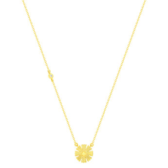 عقد Farfash SunKiss Arfaj Daisy المرصعة بالماس من الذهب الأصفر عيار 18 قيراطًا