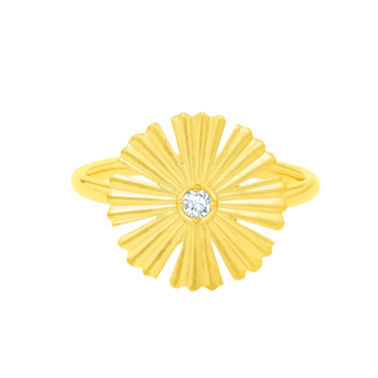 خاتم فرفشة سنكس كبير أفراج ديزي من الذهب الأصفر عيار 18 قيراط