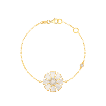 Farfasha Sunkiss Yellow Gold Bracelet with Pearl, Mother of Pearl and Diamond