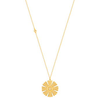 Farfasha Sunkiss Yellow Gold Pendant with Pearl, Mother of Pearl and Diamond