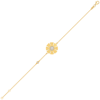 Farfasha Sunkiss Yellow Gold Bracelet with Pearl and Diamond