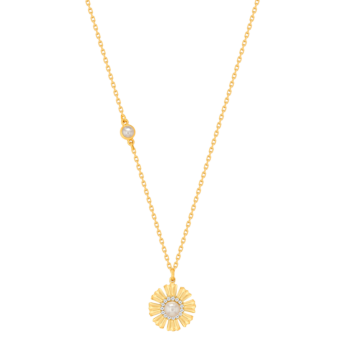 Farfasha Sunkiss Yellow Gold Necklace with Pearl and Diamond