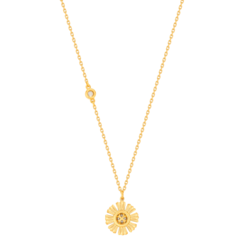 Farfasha Sunkiss Yellow Gold Necklace with Pearl and Diamond