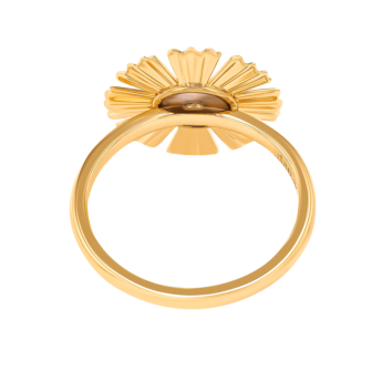 Farfasha Sunkiss Yellow Gold Ring with Mother of Pearl and Diamond