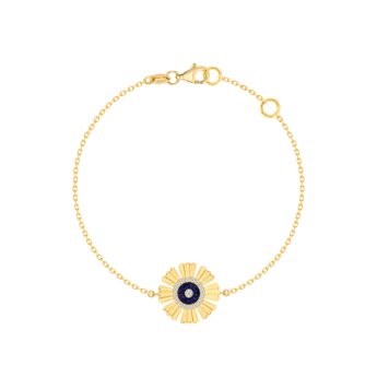 Farfasha Sunkiss Yellow Gold Bracelet with Lapis Lazuli and Diamond