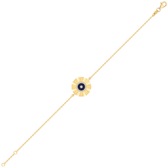 Farfasha Sunkiss Yellow Gold Bracelet with Lapis Lazuli and Diamond