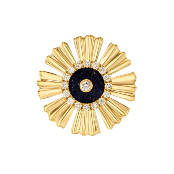 Farfasha Sunkiss Yellow Gold Earrings with Lapis Lazuli and Diamond