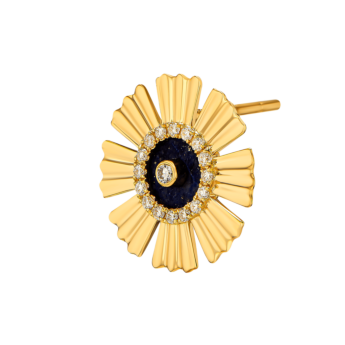 Farfasha Sunkiss Yellow Gold Earrings with Lapis Lazuli and Diamond