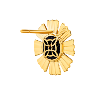 Farfasha Sunkiss Yellow Gold Earrings with Lapis Lazuli and Diamond