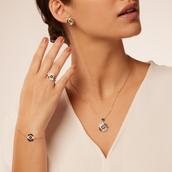 Farfasha Sunkiss Yellow Gold Earrings with Lapis Lazuli and Diamond