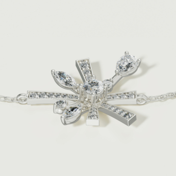 Fireworks Sparkles 18k White Gold Diamond Bracelet
