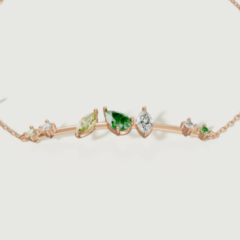 Fireworks Fiesta Diamond and Precious Gem Bracelet in 18k Rose Gold