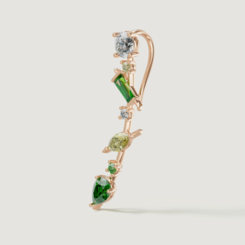 Fireworks Fiesta Diamond and Precious Gem Earrings in 18k Rose Gold