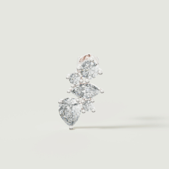 Fireworks Sparkles 18k White Gold Diamond Earrings