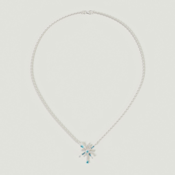 Fireworks Sparkles 18k White Gold Diamond Necklace
