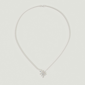 Fireworks Sparkles 18k White Gold Diamond Necklace