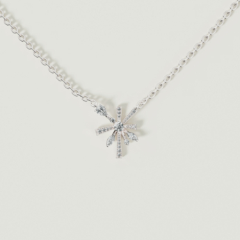 Fireworks Sparkles 18k White Gold Diamond Necklace