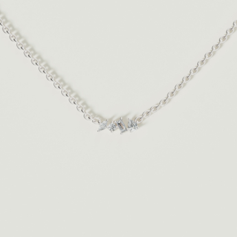 Fireworks Sparkles 18k White Gold Diamond Necklace
