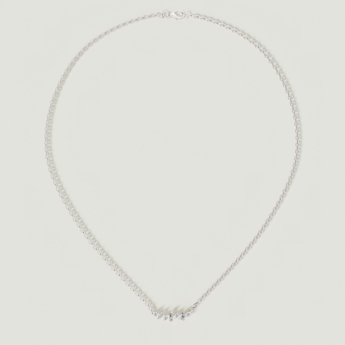 Fireworks Sparkles 18k White Gold Diamond Necklace