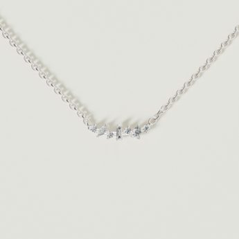 Fireworks Sparkles 18k White Gold Diamond Necklace