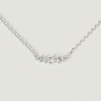 Fireworks Sparkles 18k White Gold Diamond Necklace