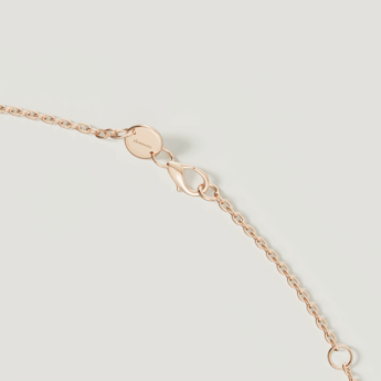 Fireworks Sparks Coloured Gemstones & Diamond Bar Necklace 18K Rose Gold 