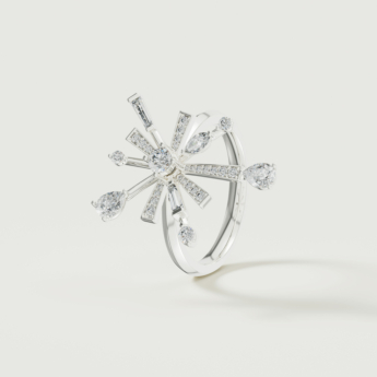 خاتم فايروركس سباركلز من الذهب الأبيض عيار 18 قيراط مرصع بالألماس