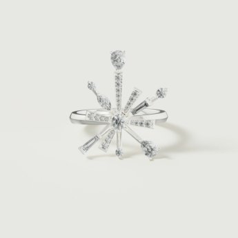 خاتم فايروركس سباركلز من الذهب الأبيض عيار 18 قيراط مرصع بالألماس