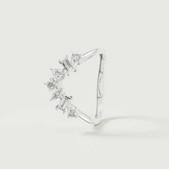 Fireworks Sparkles 18k White Gold Diamond Ring