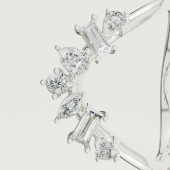 Fireworks Sparkles 18k White Gold Diamond Ring