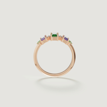 Fireworks Fiesta Diamond and Precious Gem Ring in 18k Rose Gold