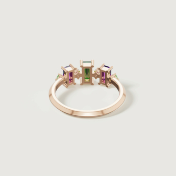 Fireworks Fiesta Diamond and Precious Gem Ring in 18k Rose Gold