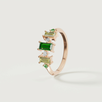 Fireworks Fiesta Diamond and Precious Gem Ring in 18k Rose Gold