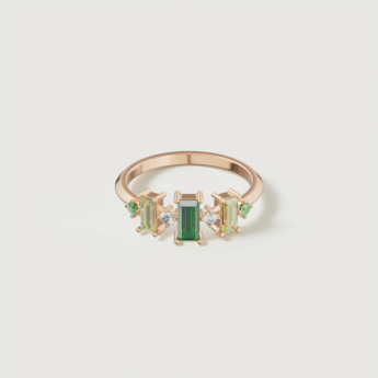 Fireworks Fiesta Diamond and Precious Gem Ring in 18k Rose Gold