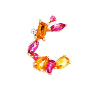 أقراط فايروركس سباركس الدائرية من الذهب الوردي عيار 18 قيراط 