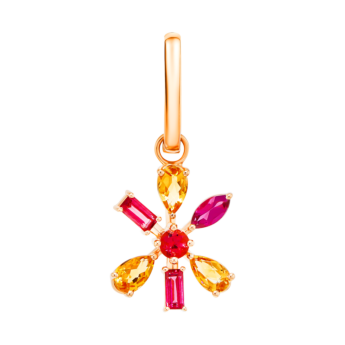 أقراط فايروركس سباركس الدائرية المتدلية من الذهب الوردي عيار 18 قيراط 