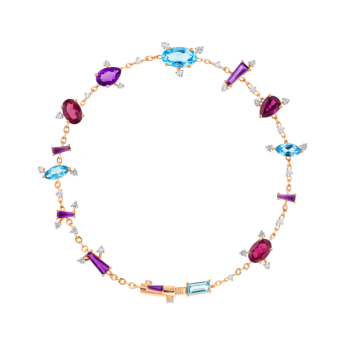 Fireworks Aerial Semi Precious  Bracelet in 18K Rose Gold