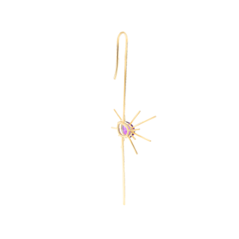 Fireworks Flare Amethyst Ear Cuff in 18K Rose Gold