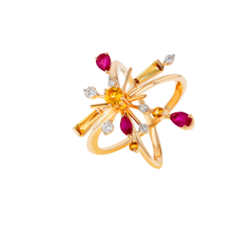 Fireworks Flitter Precious Ring in 18K Rose Gold