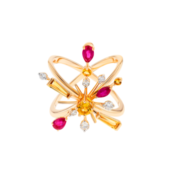 Fireworks Flitter Precious Ring in 18K Rose Gold