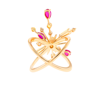 Fireworks Flitter Precious Ring in 18K Rose Gold