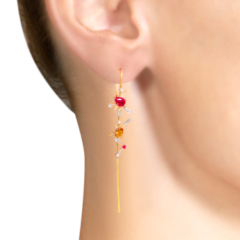 Fireworks Flitter Precious Ear Cuff in 18K Rose Gold