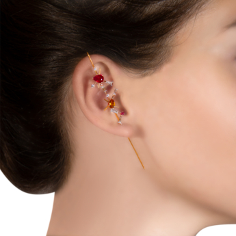 Fireworks Flitter Precious Ear Cuff in 18K Rose Gold