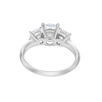 Gaia Eternity 1.8 Carat Three Lab-Grown Engagement Diamond Ring 18K White Gold