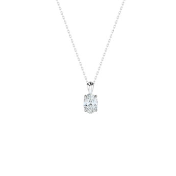 Gaia Brilliant Diamond Pendant-Chain in 18k White Gold