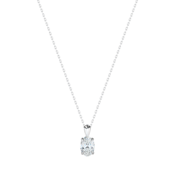 Gaia Brilliant Diamond Pendant-Chain in 18k White Gold