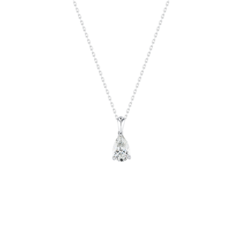 Gaia Brilliant Diamond Pendant-Chain in 18k White Gold