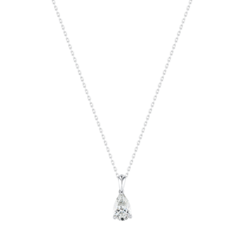 Gaia Brilliant Diamond Pendant-Chain in 18k White Gold